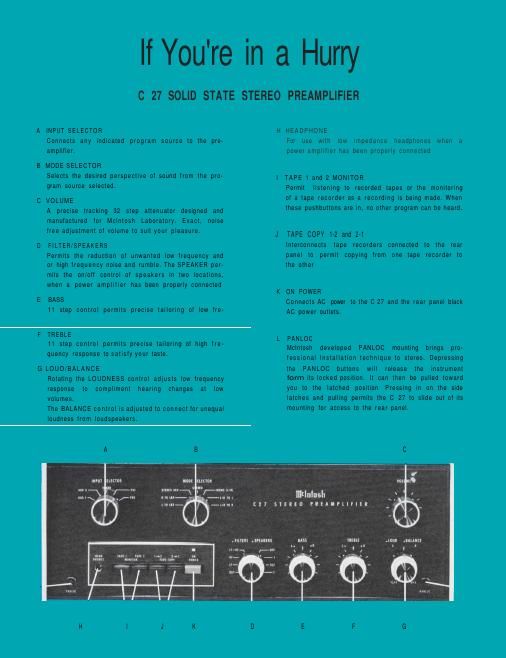 mcintosh c 27 owners manual