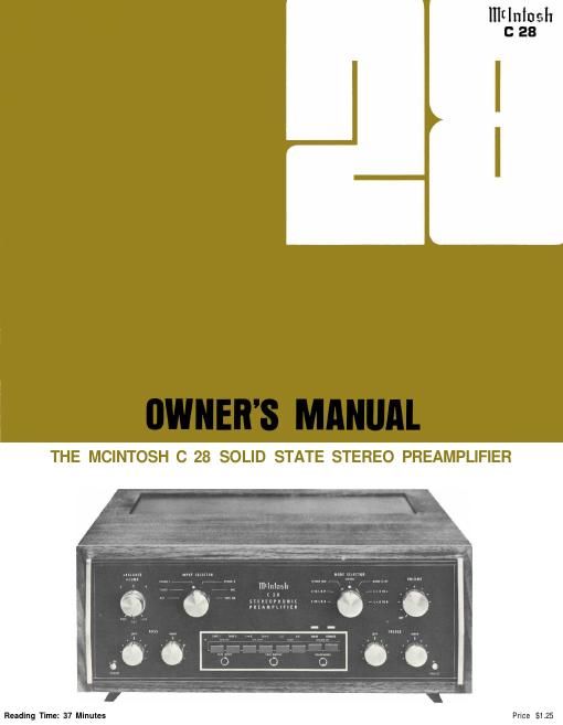 mcintosh c 28 owners manual 2