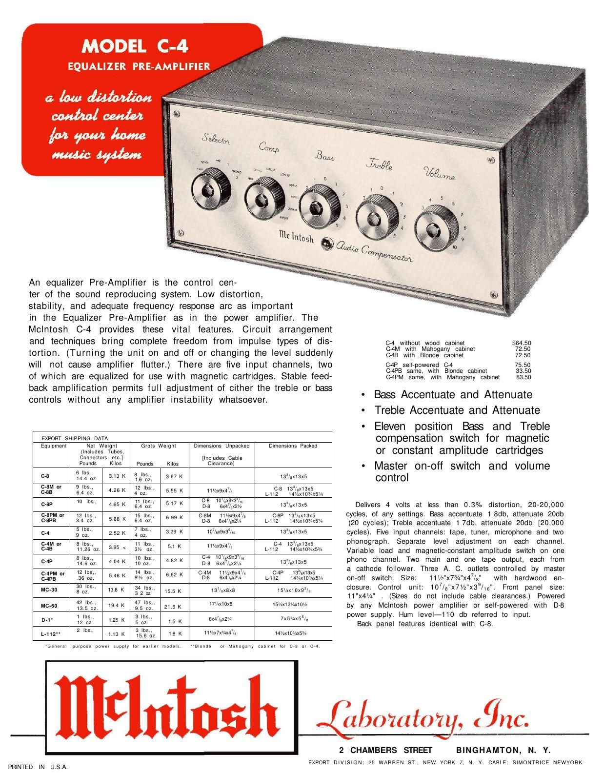 McIntosh C4 Brochure