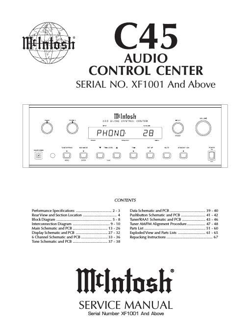 mcintosh c 45 service manual