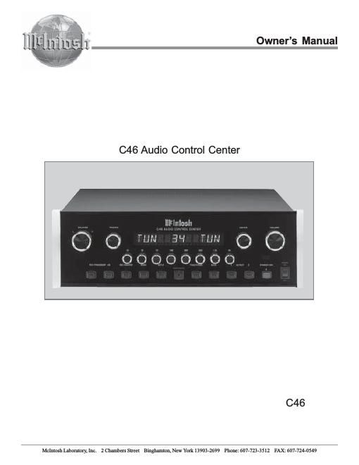 mcintosh c 46 owners manual