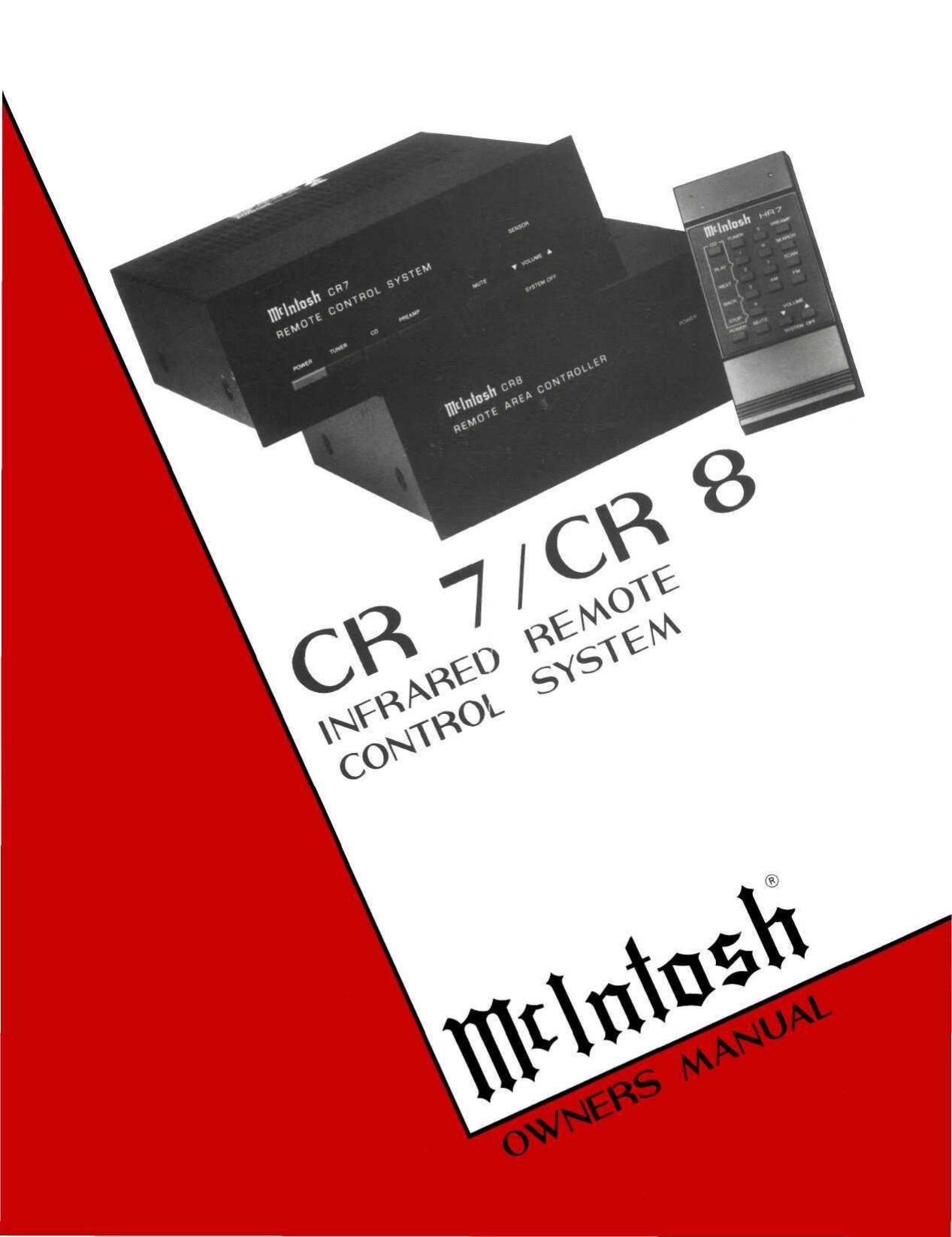 McIntosh CR7 CR8 Owners Manual