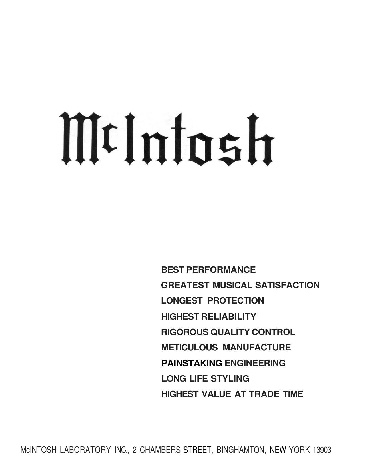 McIntosh 1975 Catalogue
