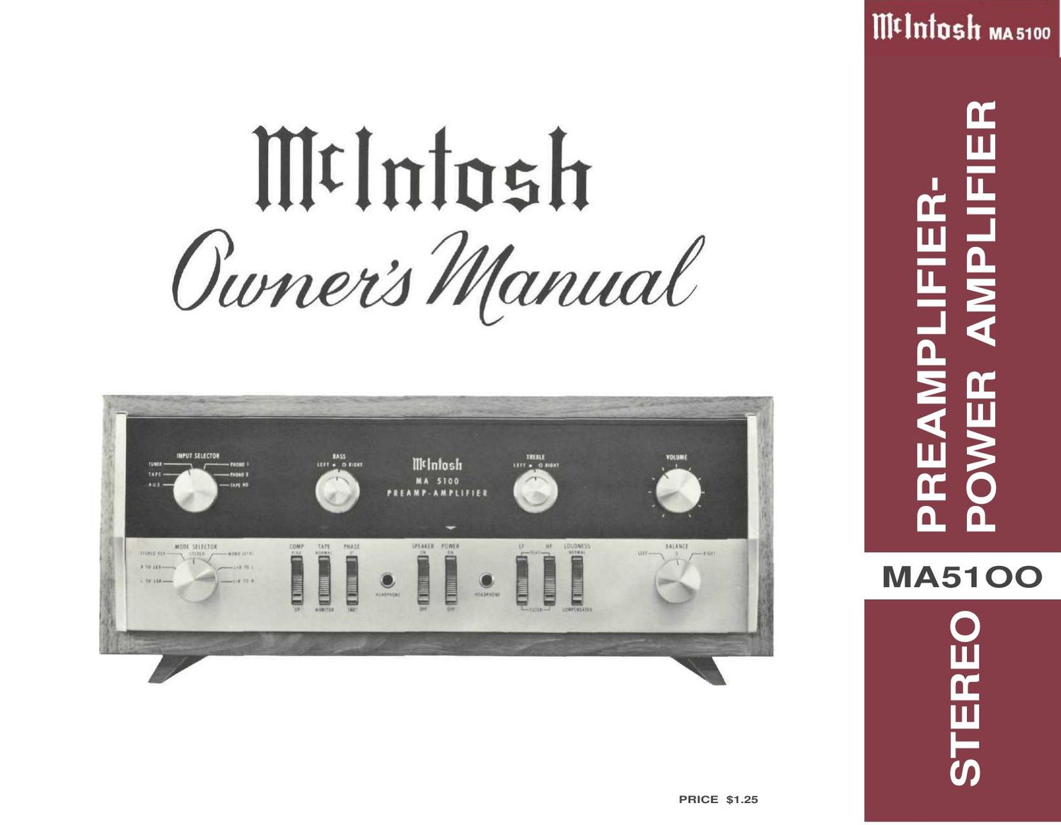 McIntosh MA 5100 Owners 2