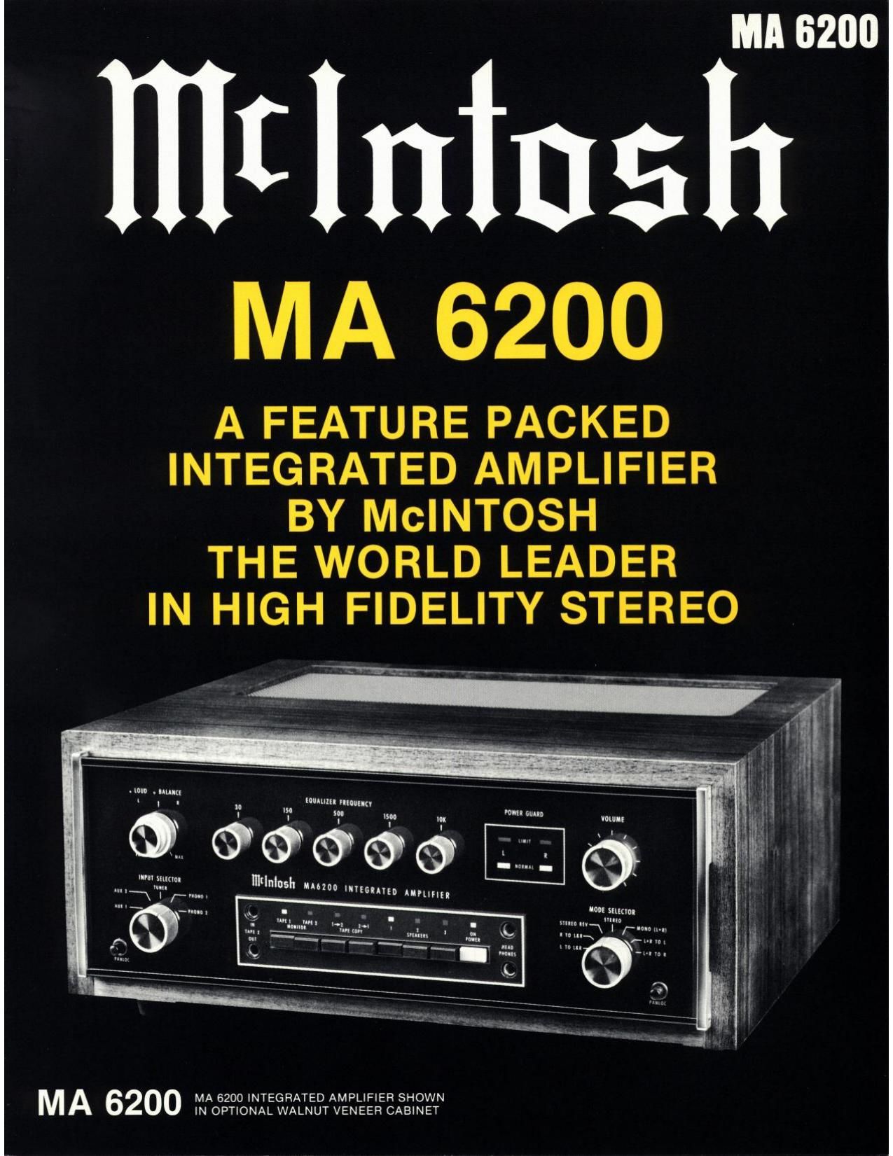 McIntosh MA 6200 Brochure