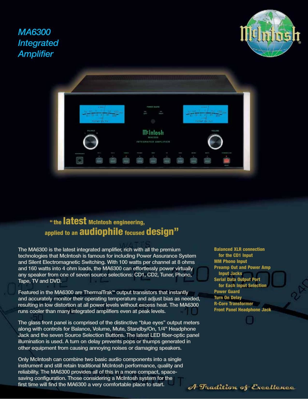 McIntosh MA 6300 Brochure