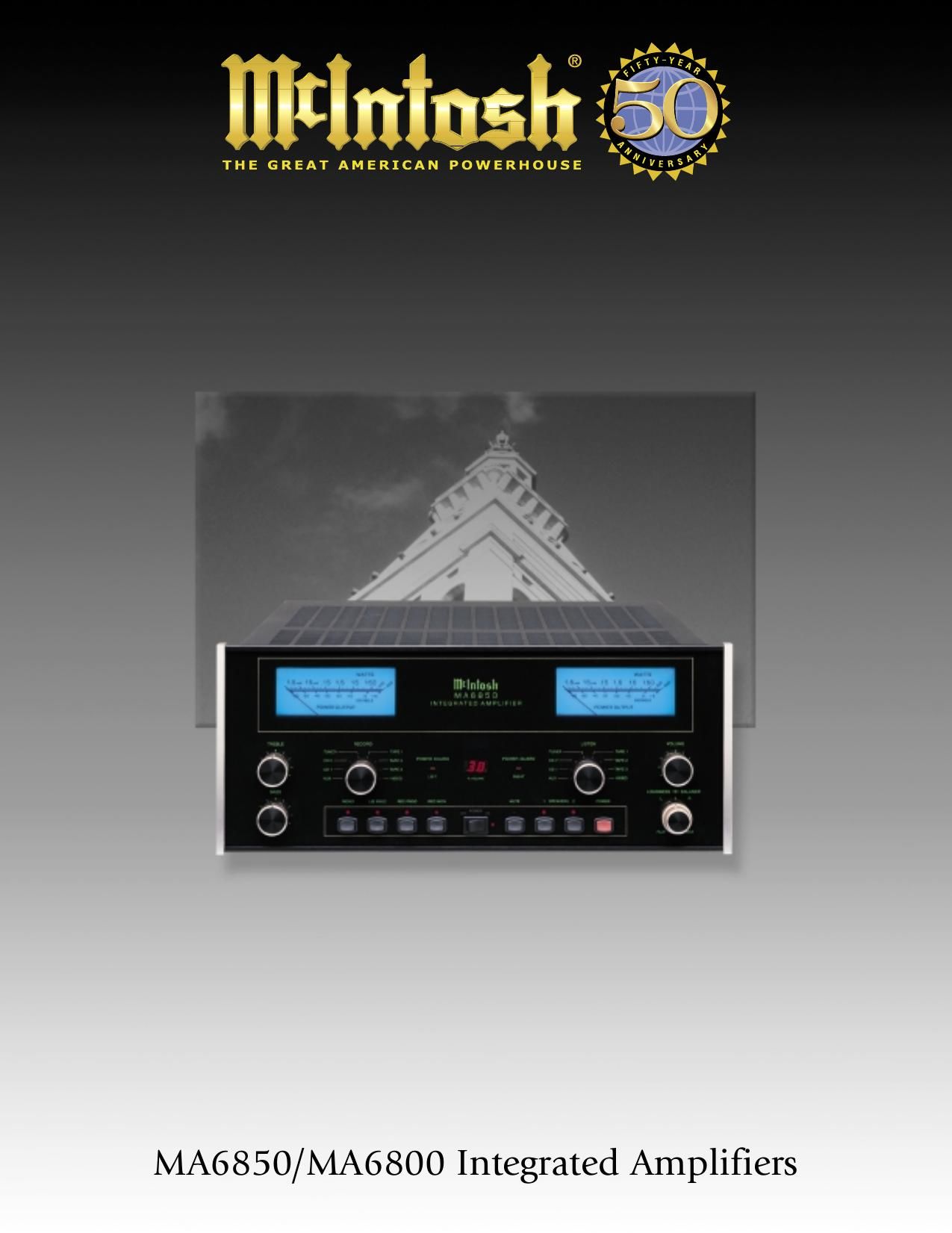 McIntosh MA 6800 Brochure