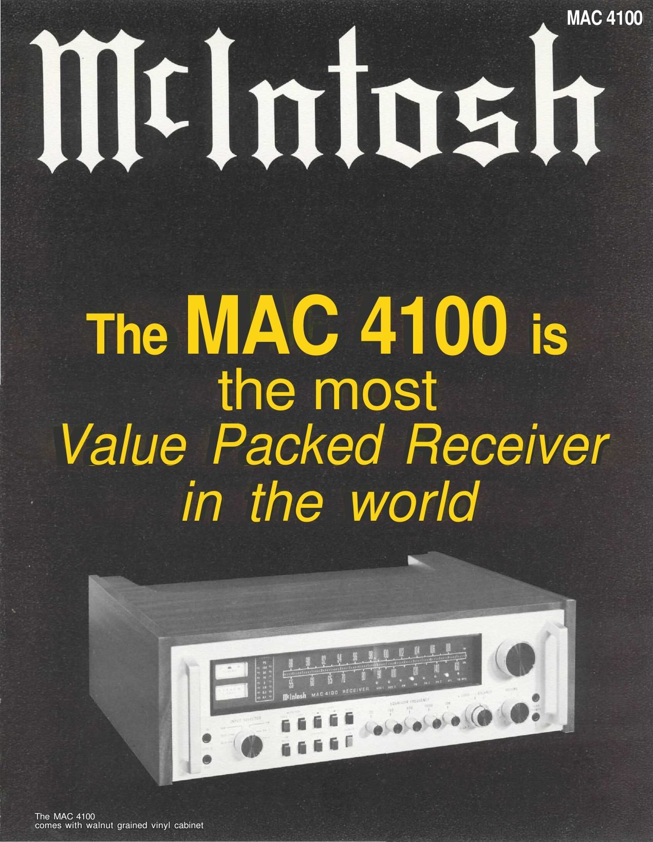 McIntosh MAC 4100 Brochure
