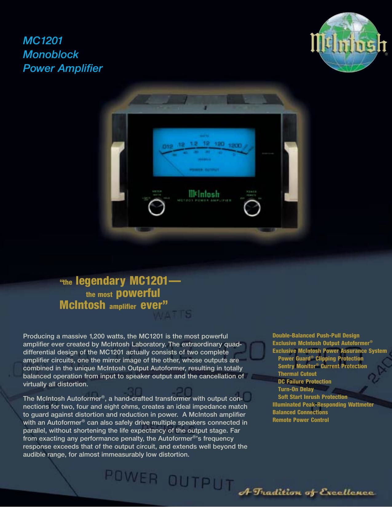 McIntosh MC 1201 Brochure