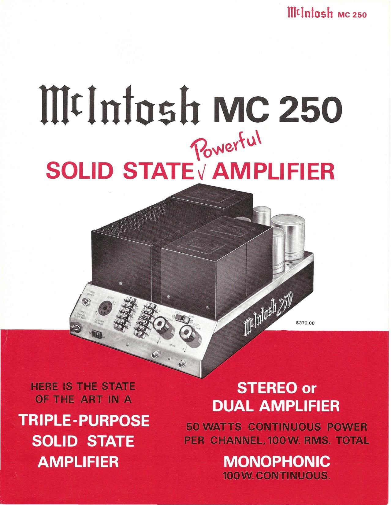 McIntosh MC 250 Brochure