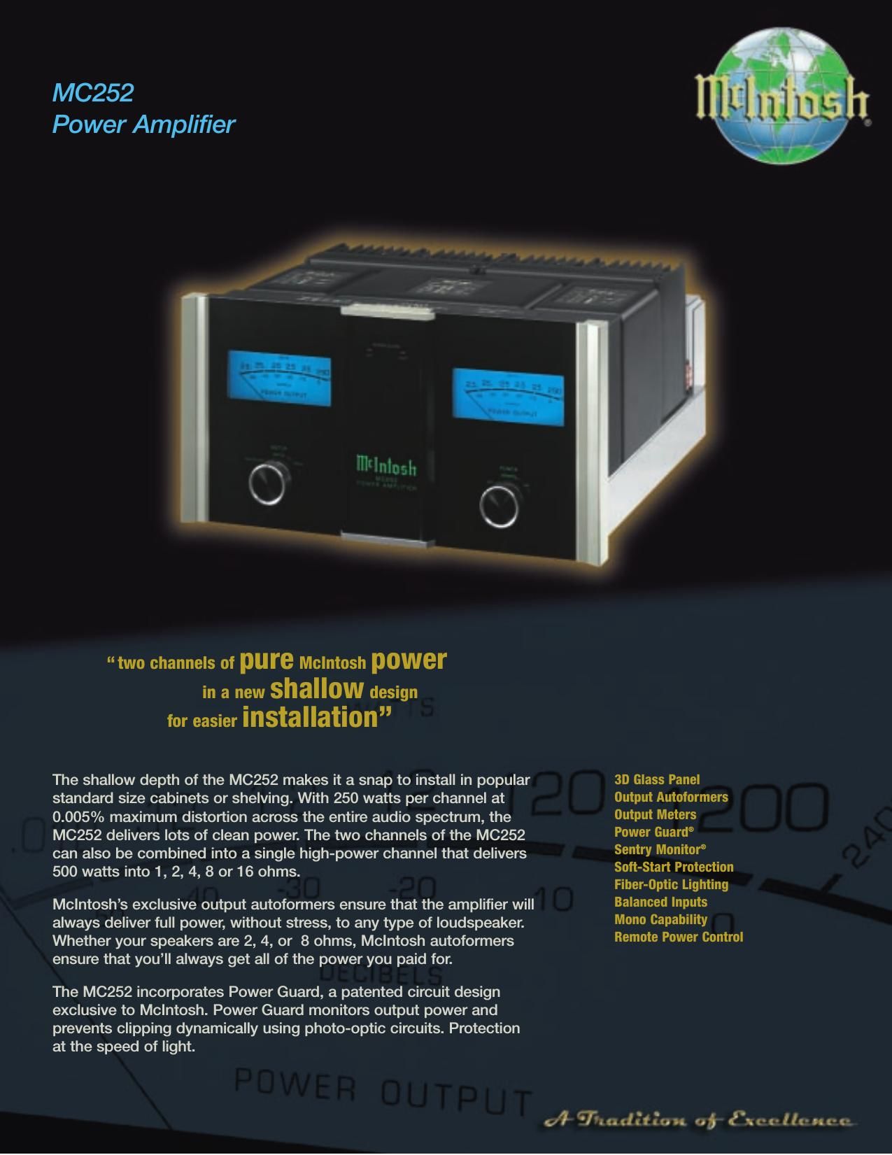 McIntosh MC 252 Brochure