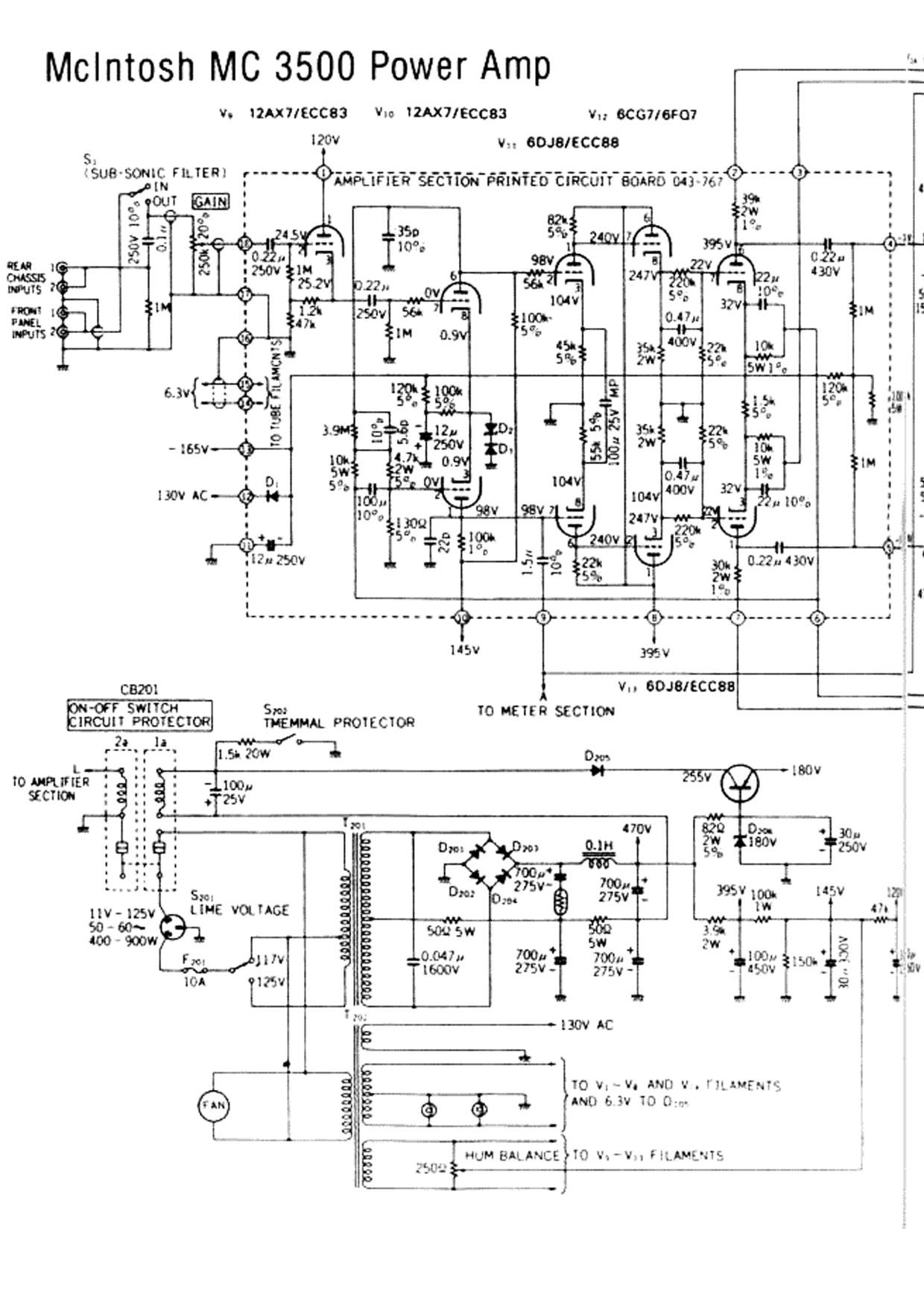 McIntosh MC 3500 Schematic