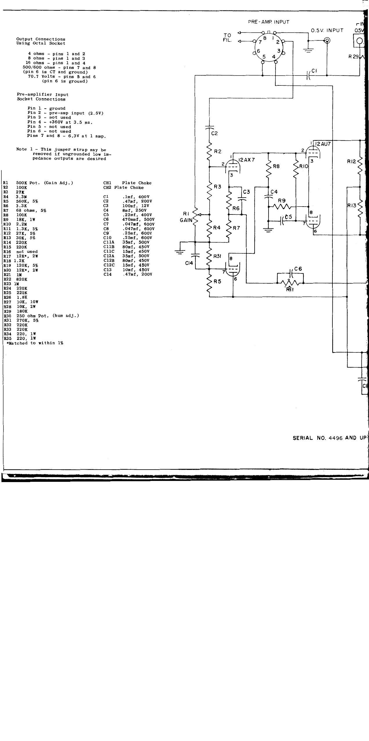 McIntosh MC 60 Schematic Serial