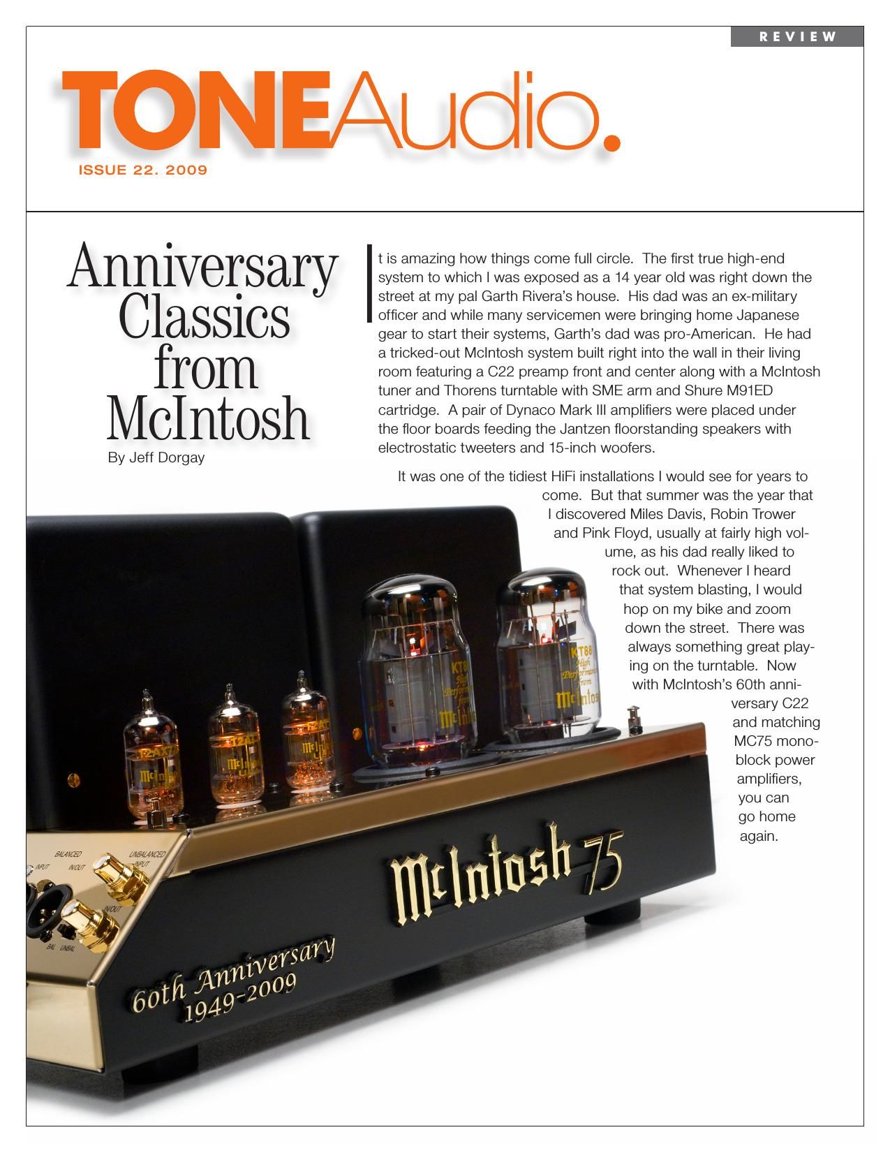 McIntosh MC 75 C22 Tone Audio