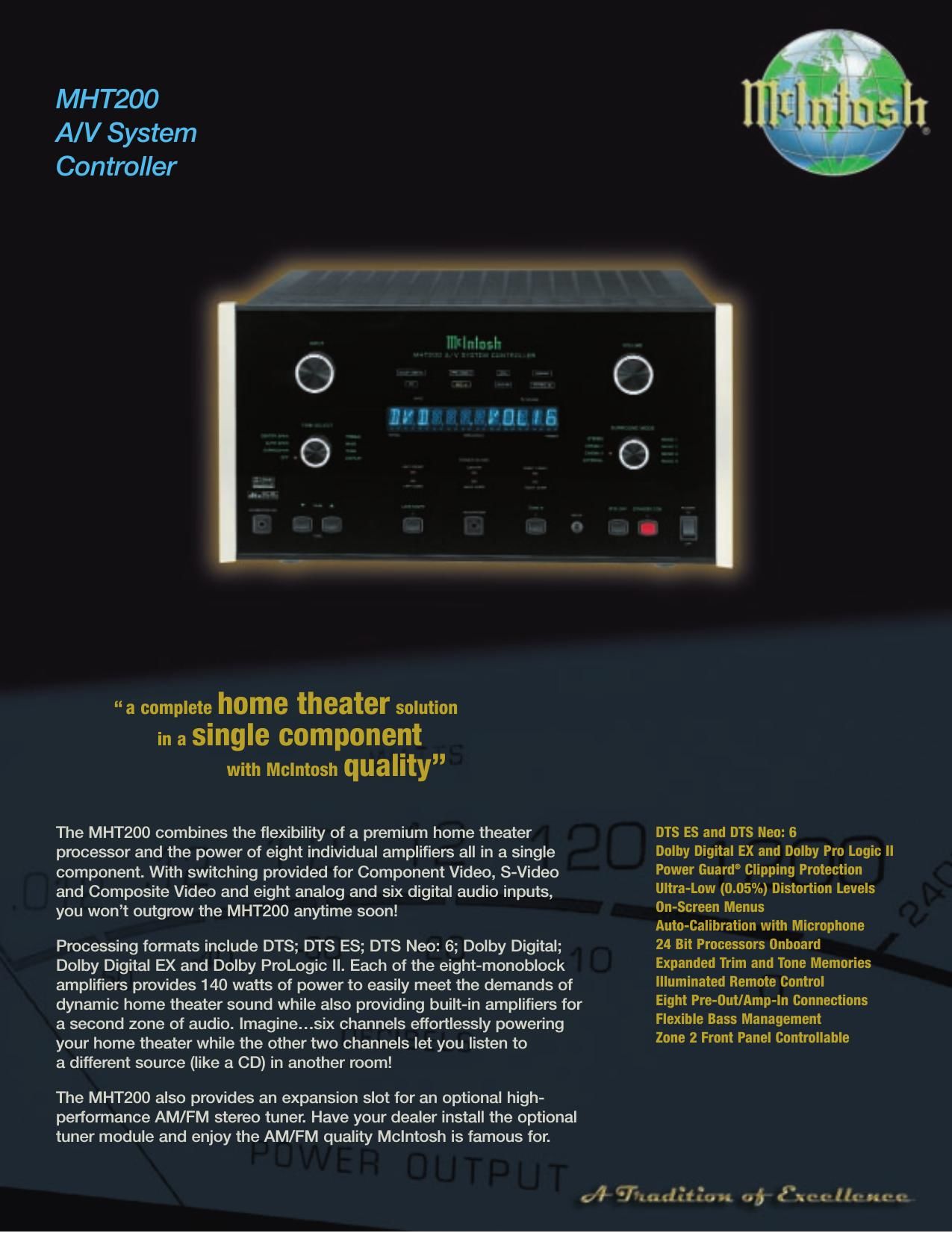 McIntosh MHT 200 Brochure