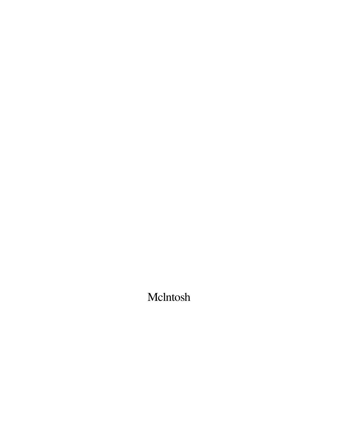 McIntosh MI 3 Brochure