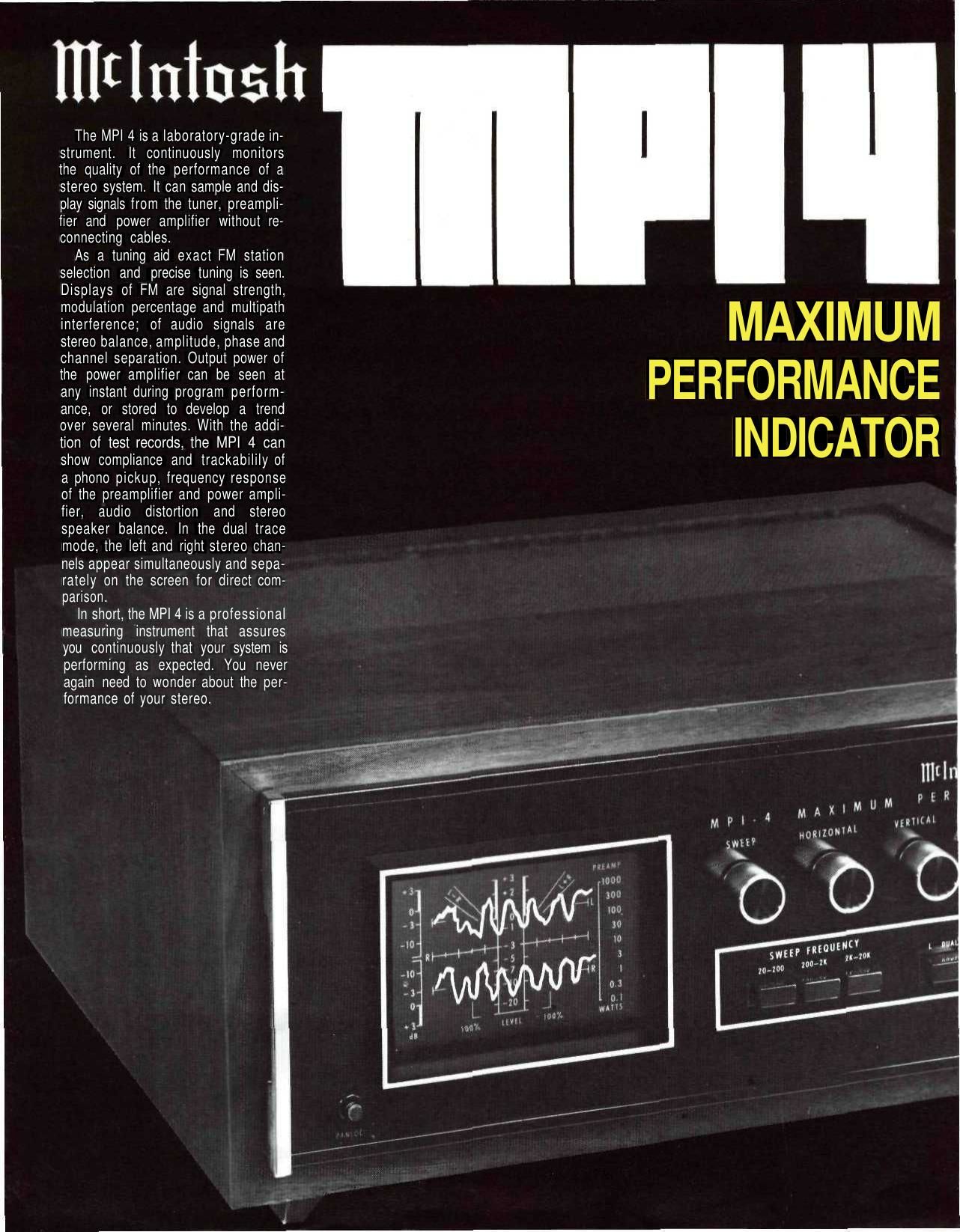 McIntosh MPI 4 Brochure