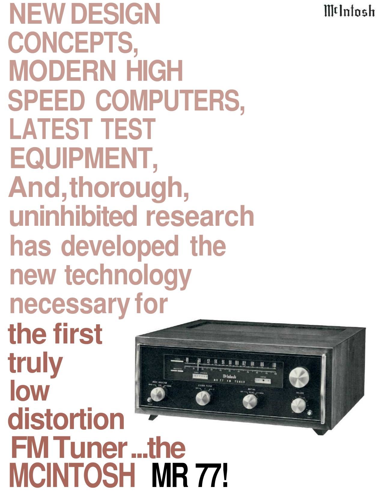 McIntosh MR 77 Brochure