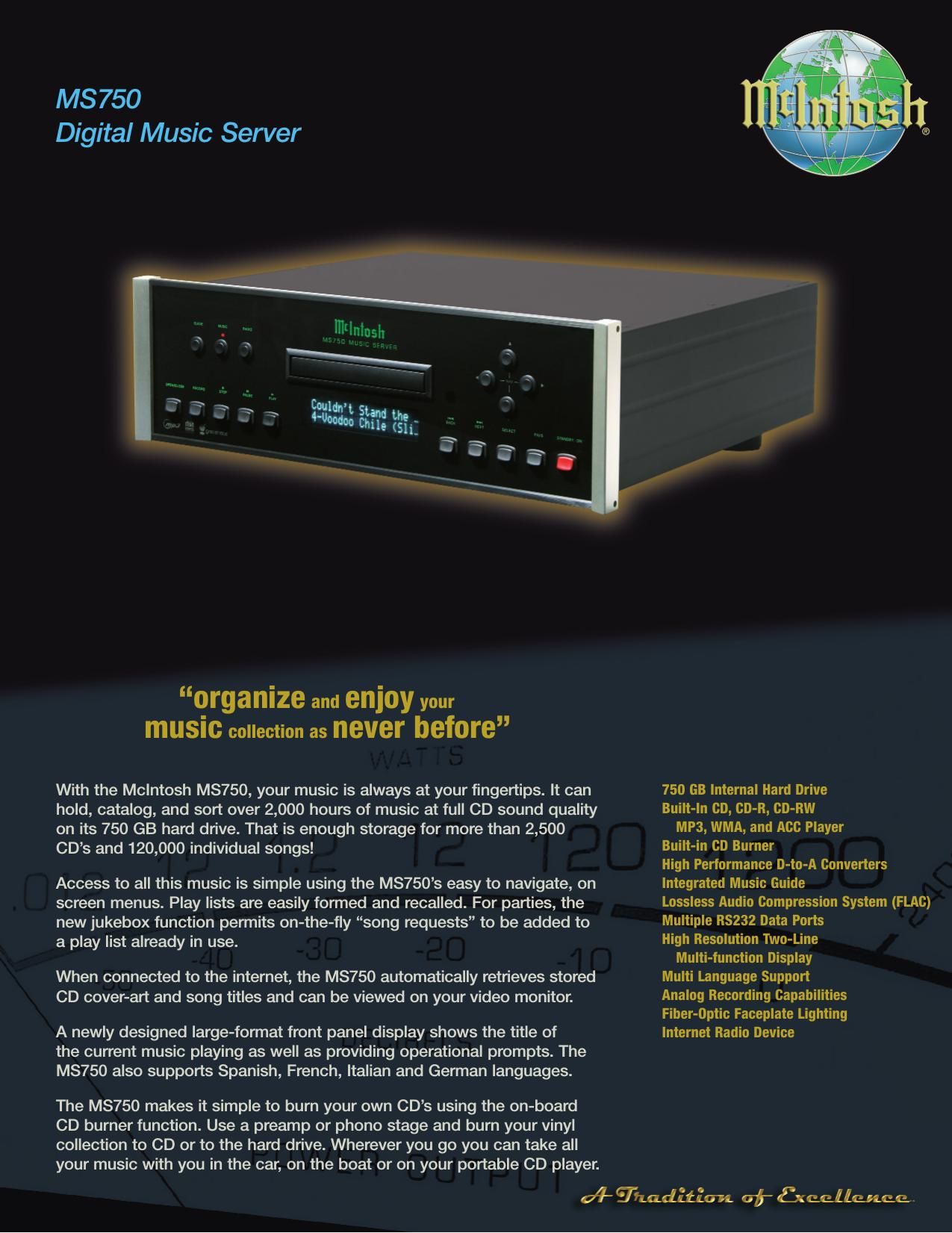 McIntosh MS 750 Brochure