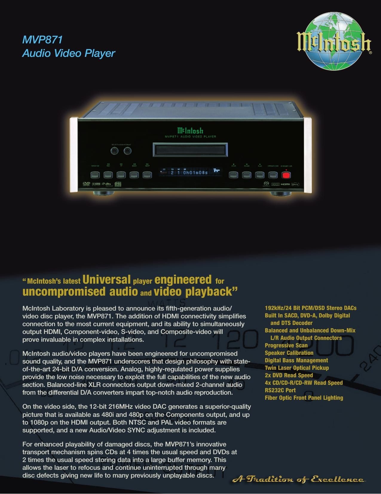 McIntosh MVP 871 Brochure