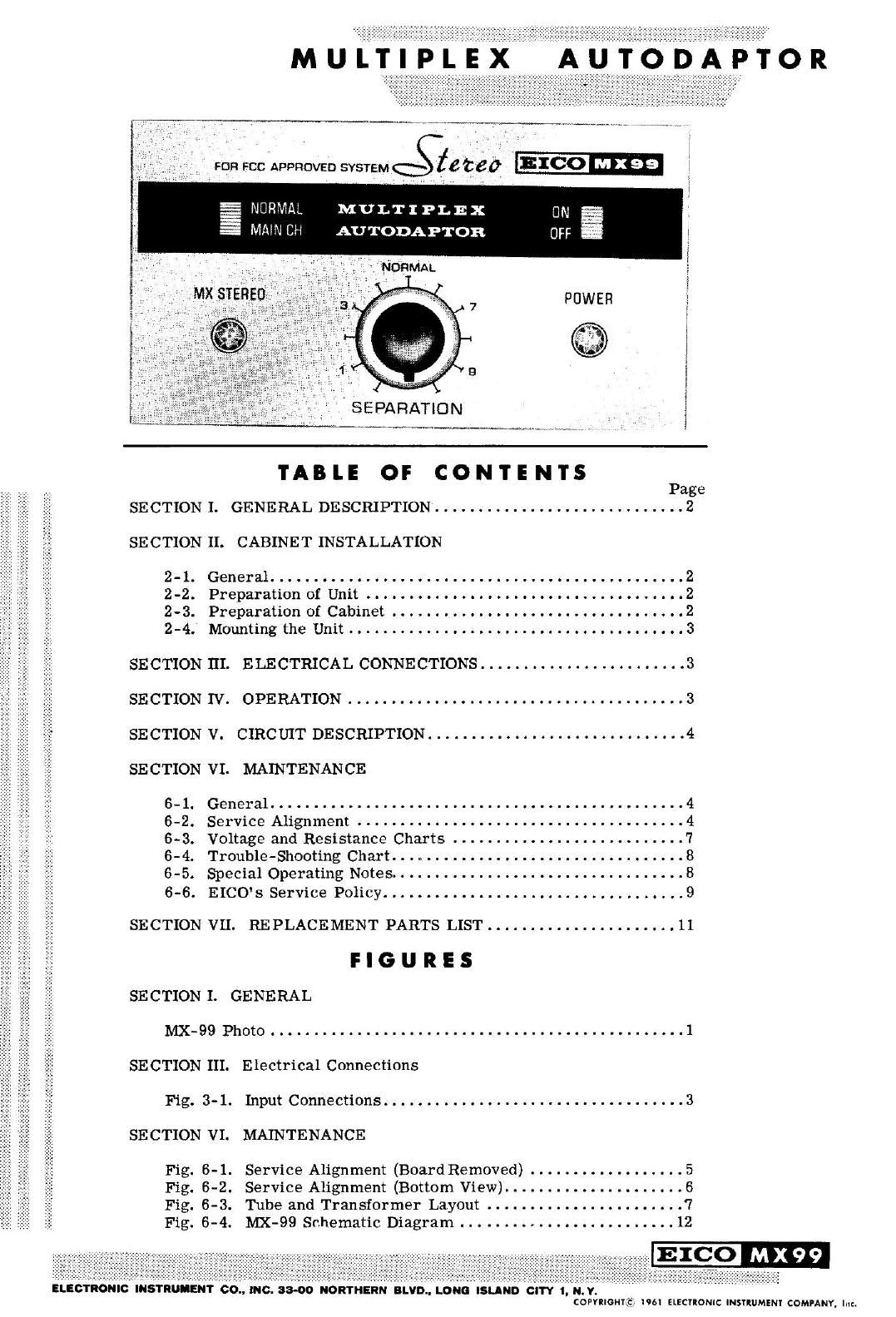 McIntosh MX 99 Service Manual