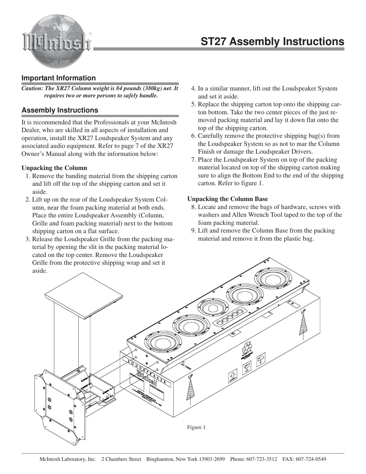 McIntosh ST 27 Owners Manual