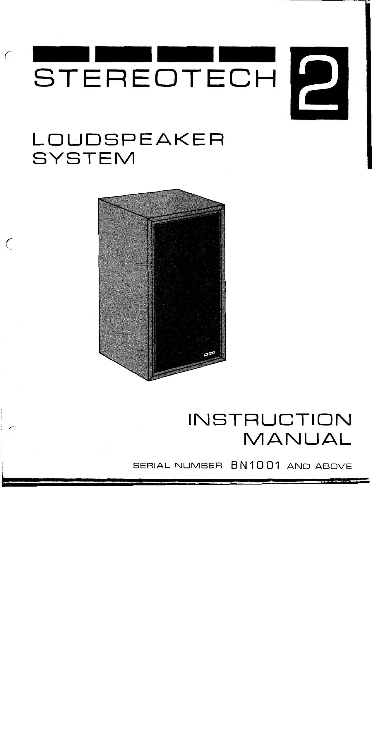 McIntosh Stereotech 2 Service Manual