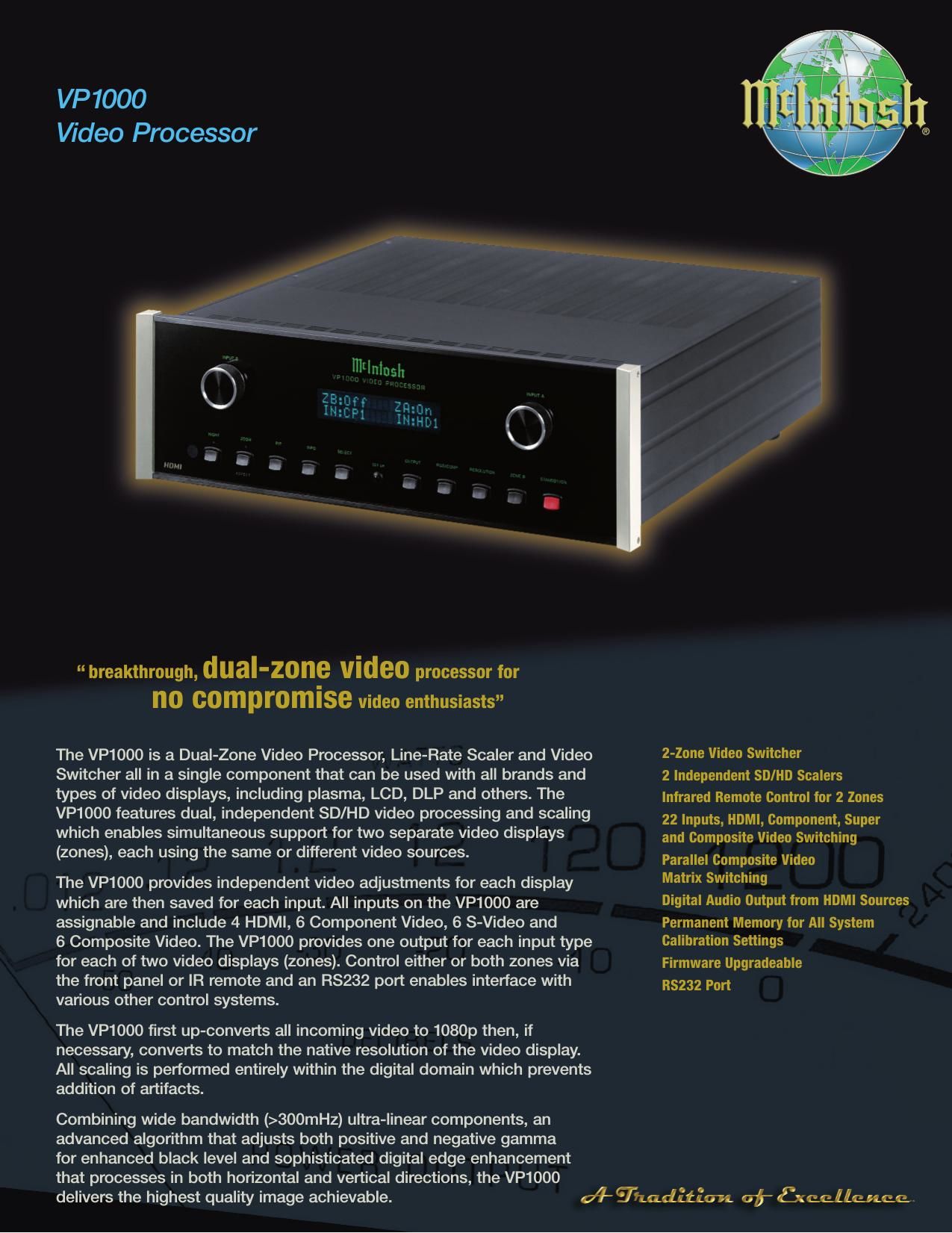 McIntosh VP 1000 Brochure