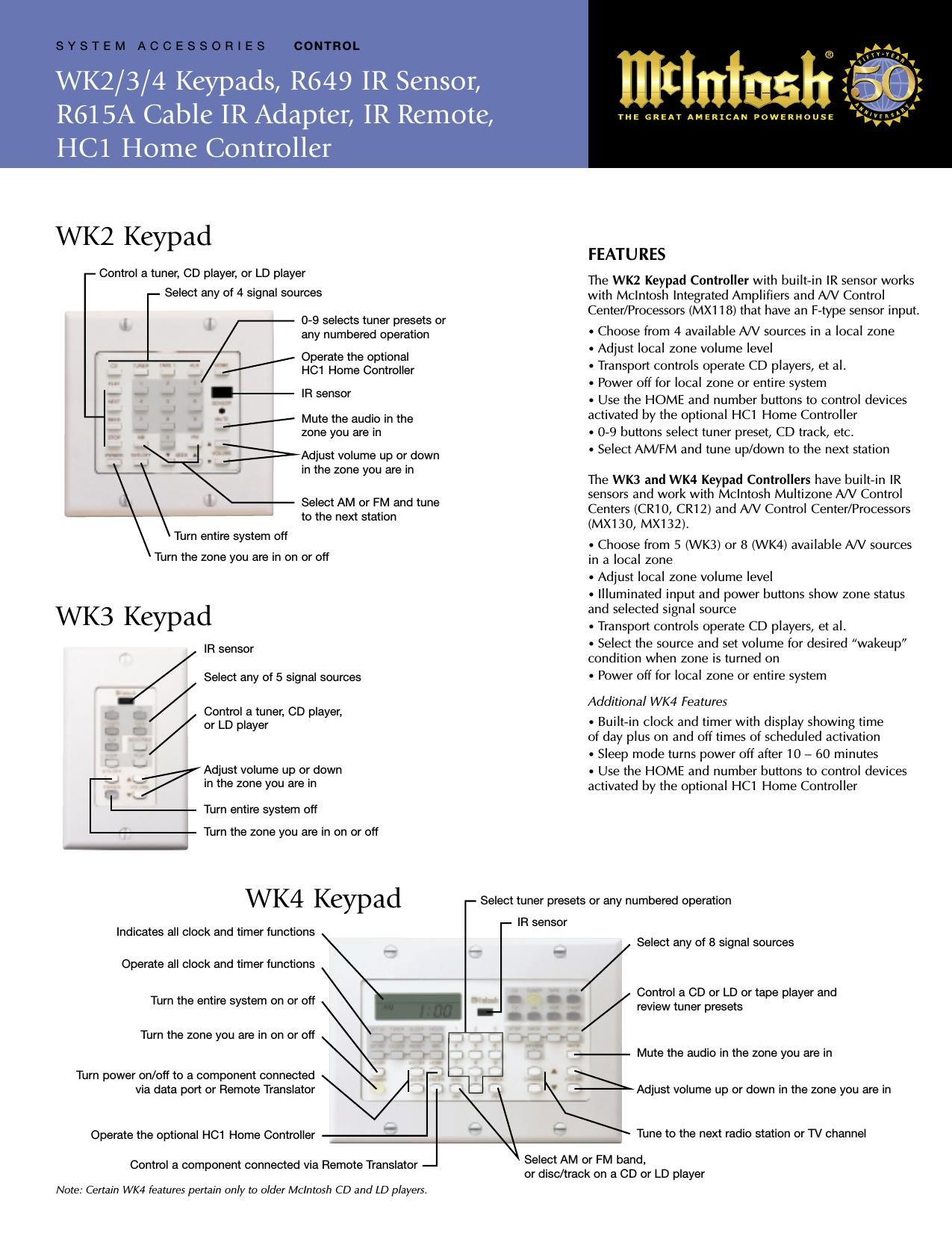 McIntosh WK 3 Brochure