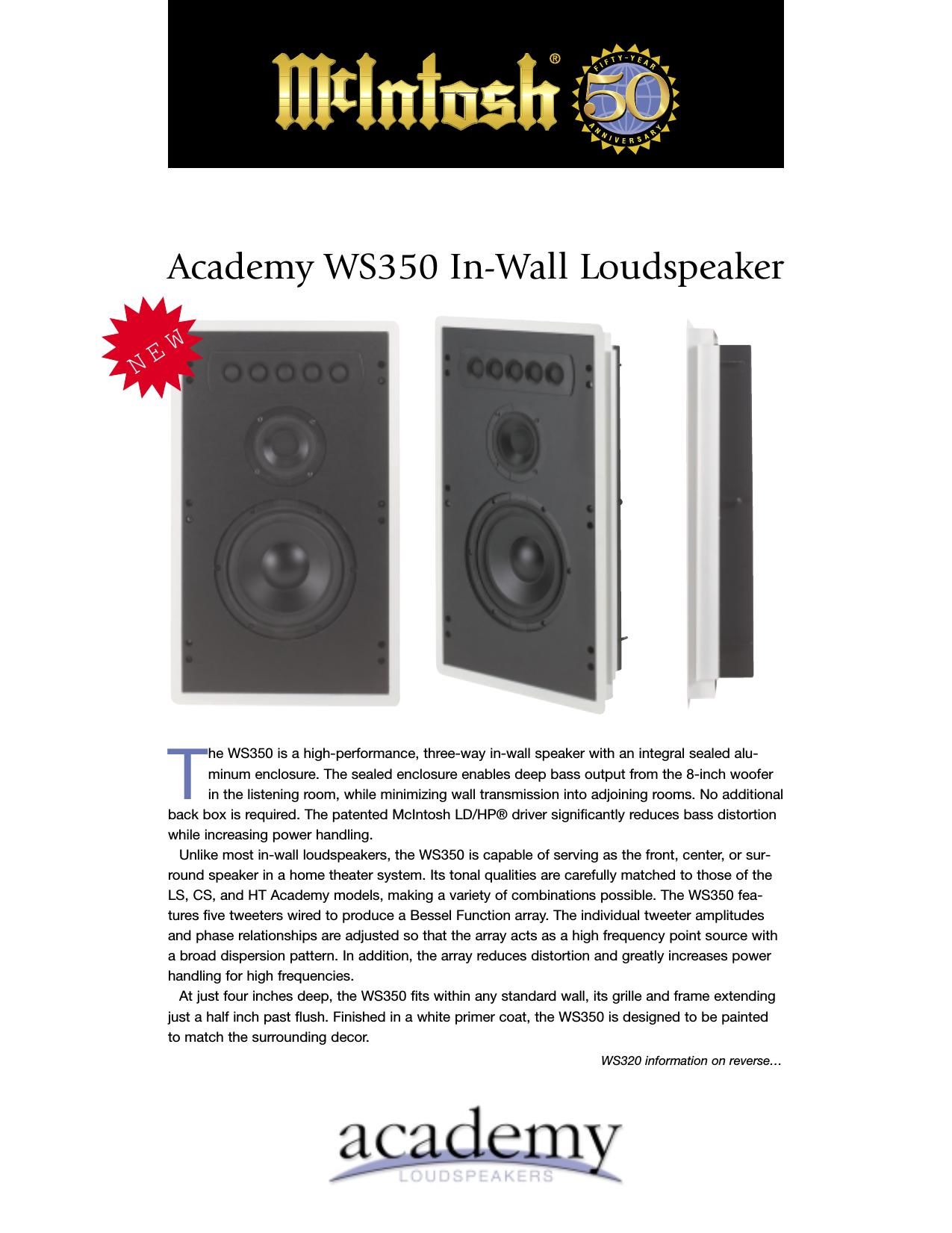 McIntosh WS 320 Brochure