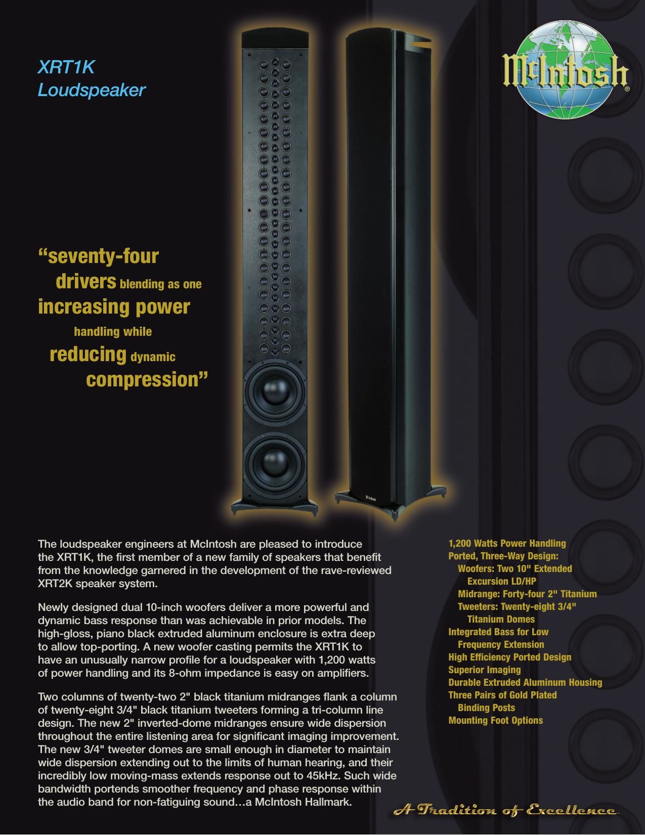 McIntosh XRT 1K Brochure