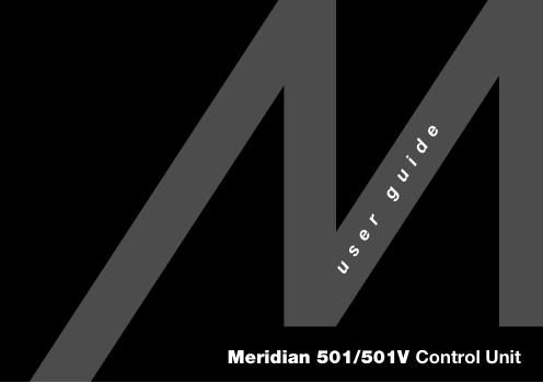 meridian audio 501 owners manual