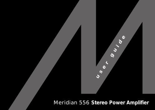 meridian audio 556 owners manual