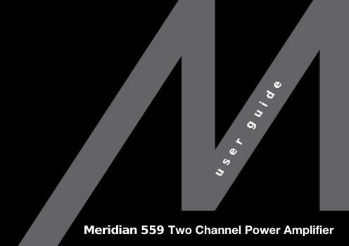 meridian audio 559 owners manual
