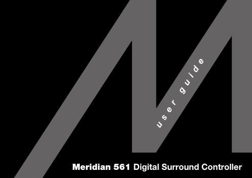 meridian audio 561 owners manual