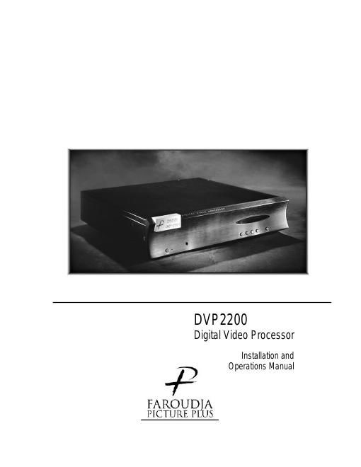 meridian audio dvp 2200 owners manual