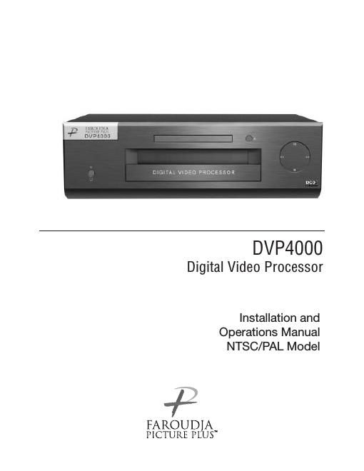 meridian audio dvp 4000 owners manual