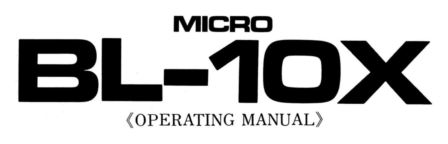 micro seiki bl 10 x owners manual