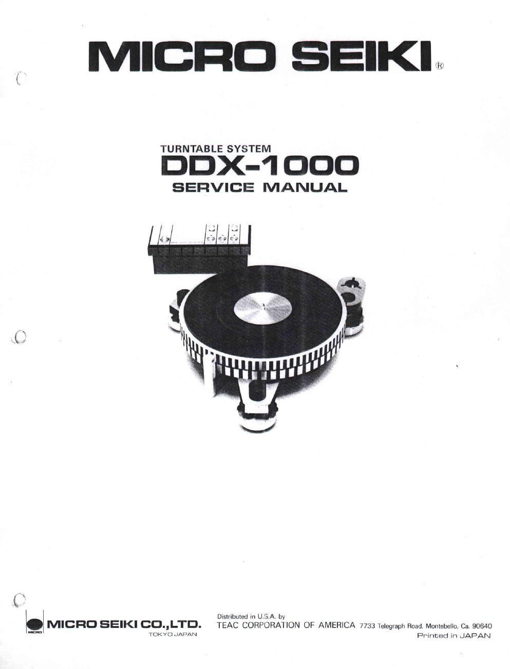 micro seiki ddx 1000 service manual