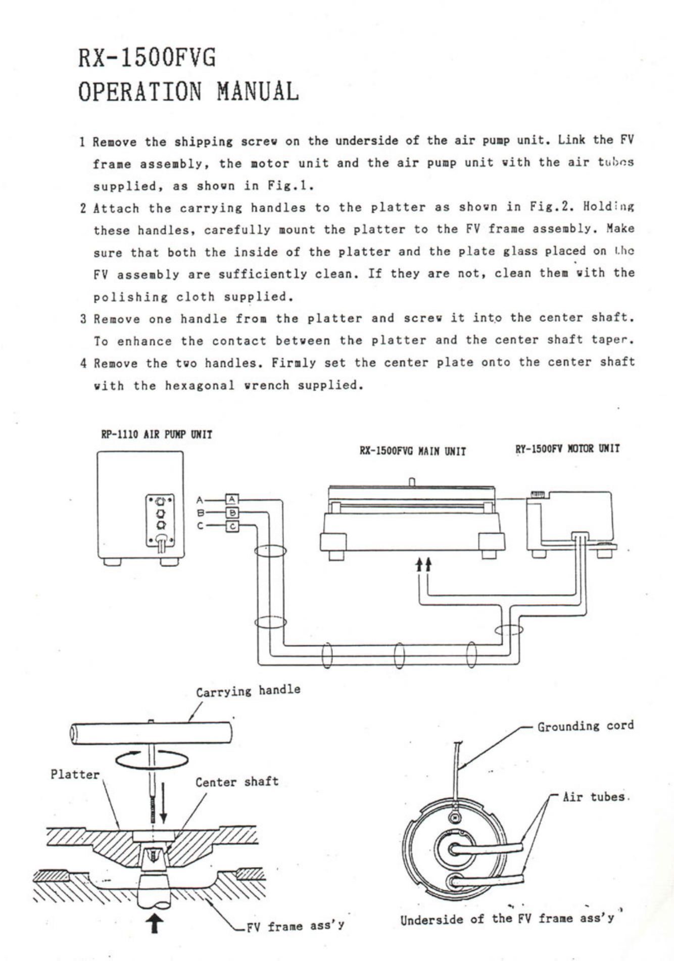 micro seiki rx 1500 fvg owners manual