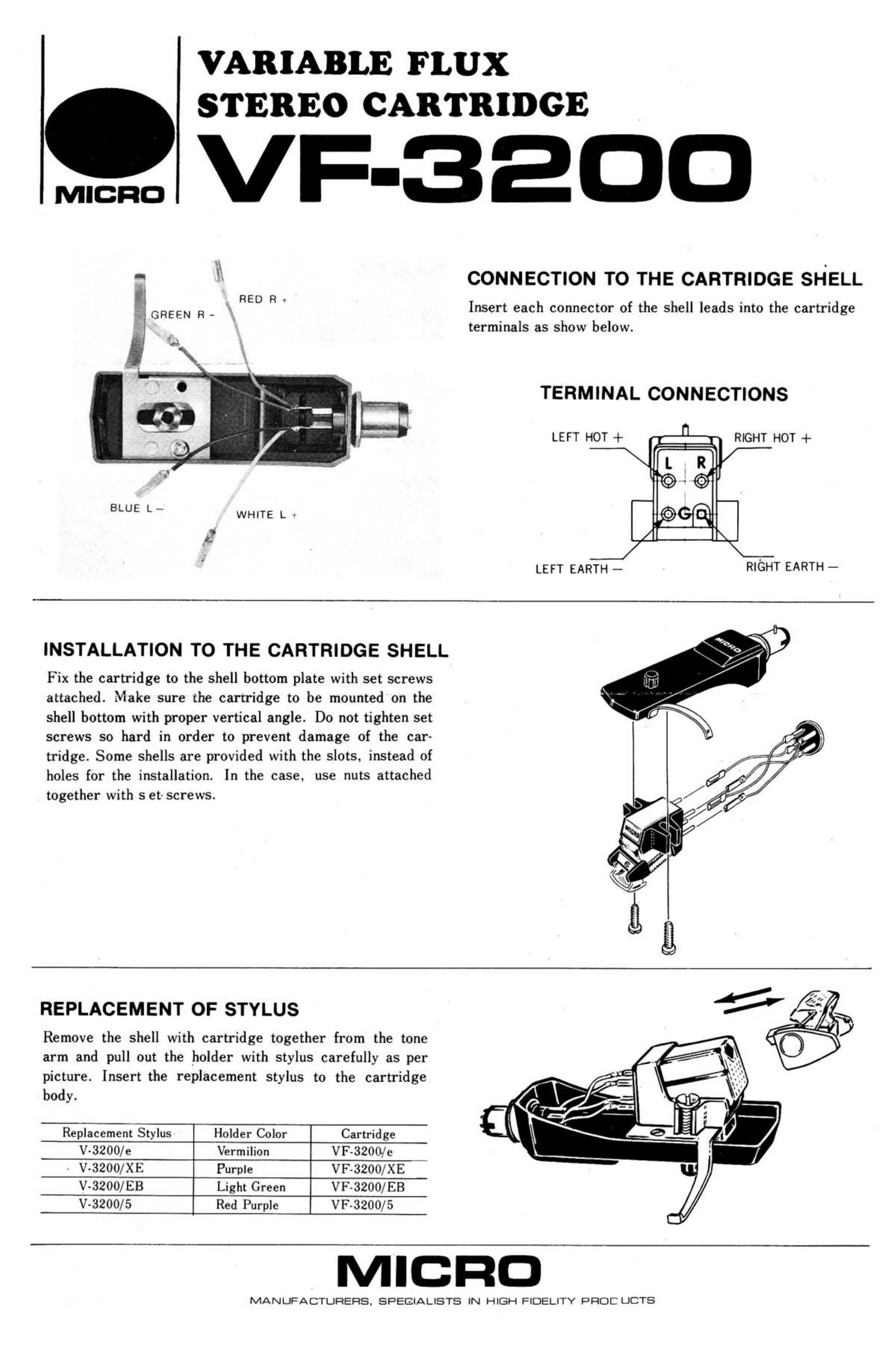 micro seiki vf 3200 owners manual