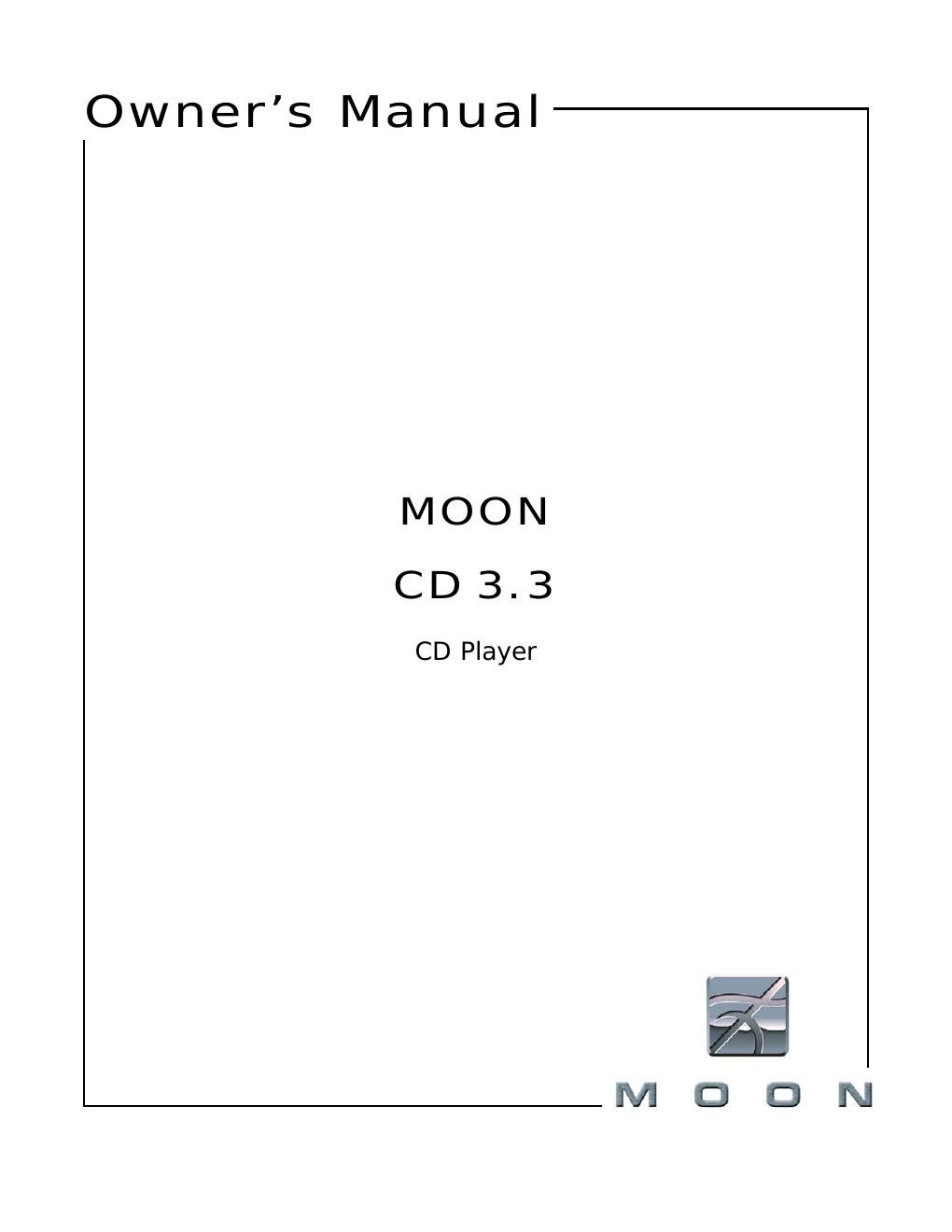 moon cd 3 3 owners manual