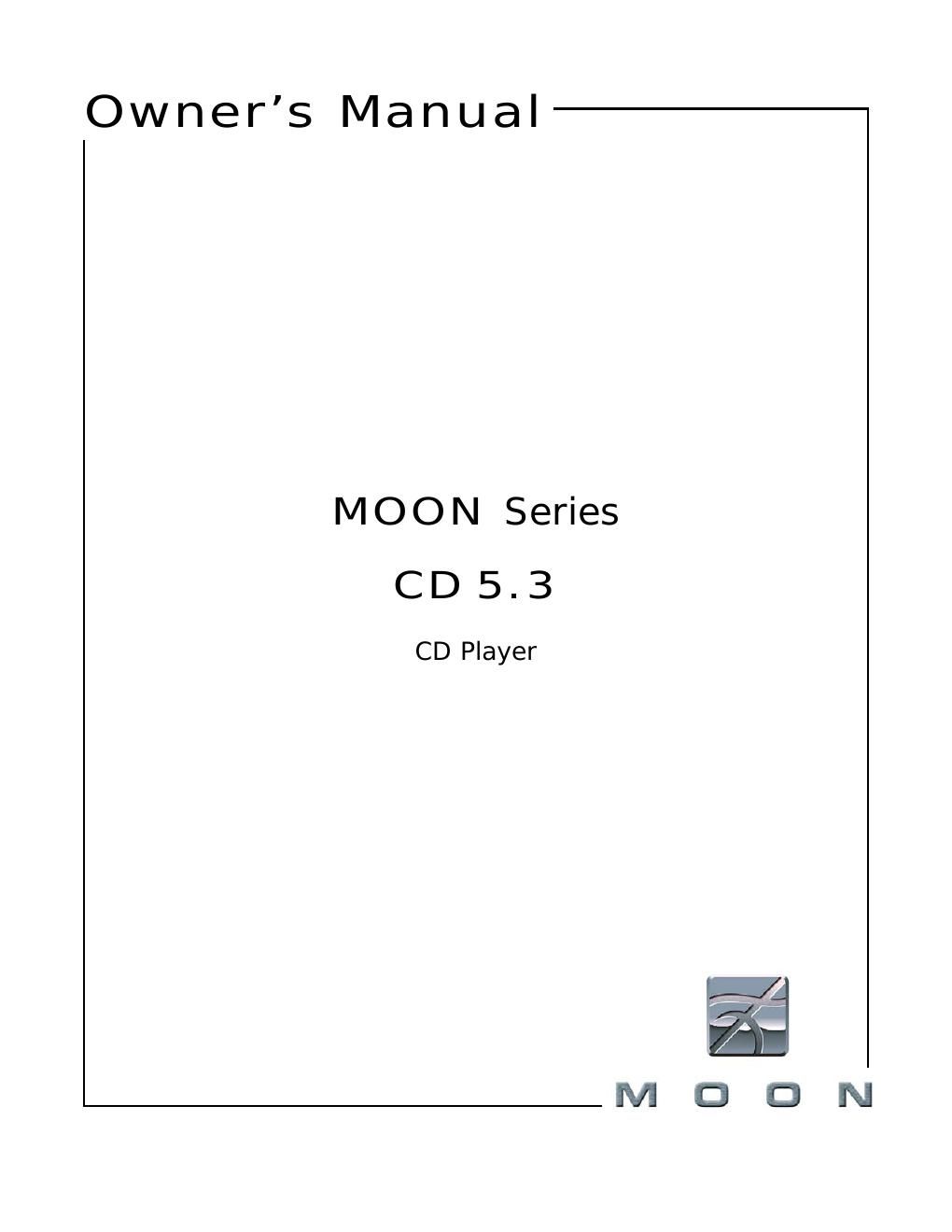 moon cd 5 3 owners manual