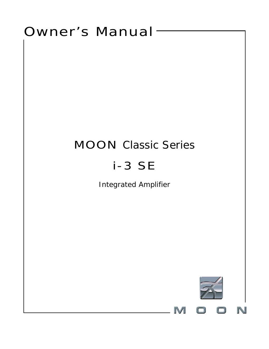 moon i 3 se owners manual