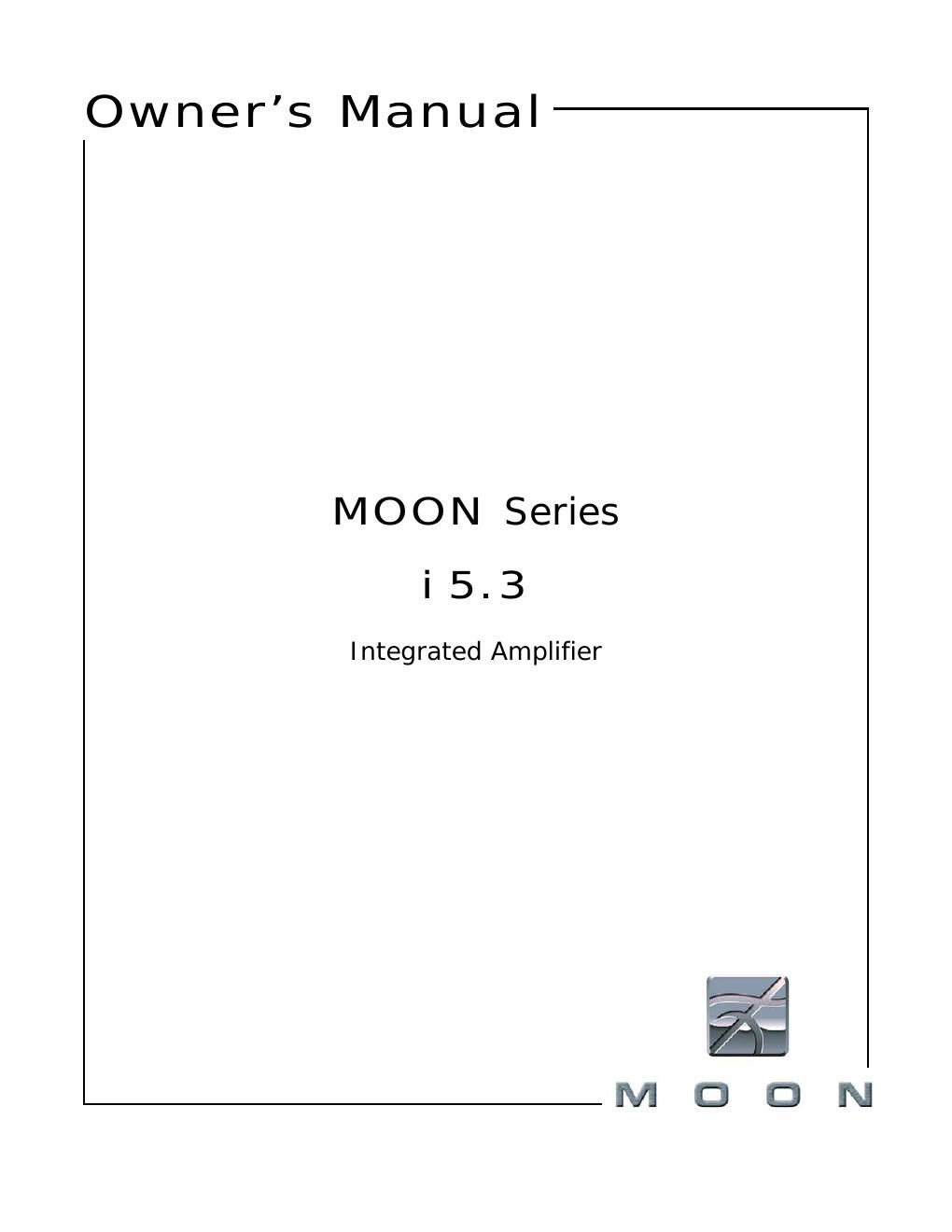 moon i 5 3 owners manual