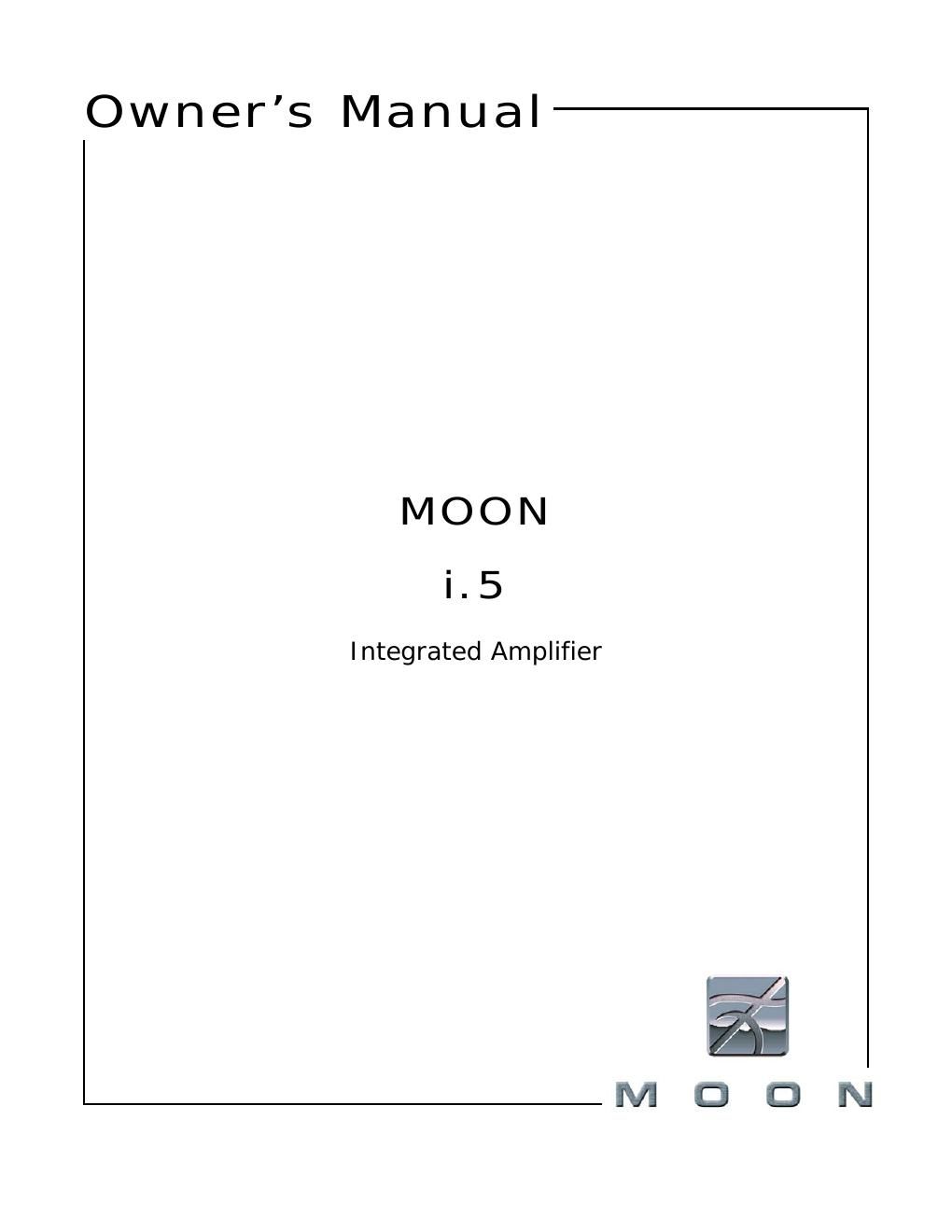 moon i 5 owners manual