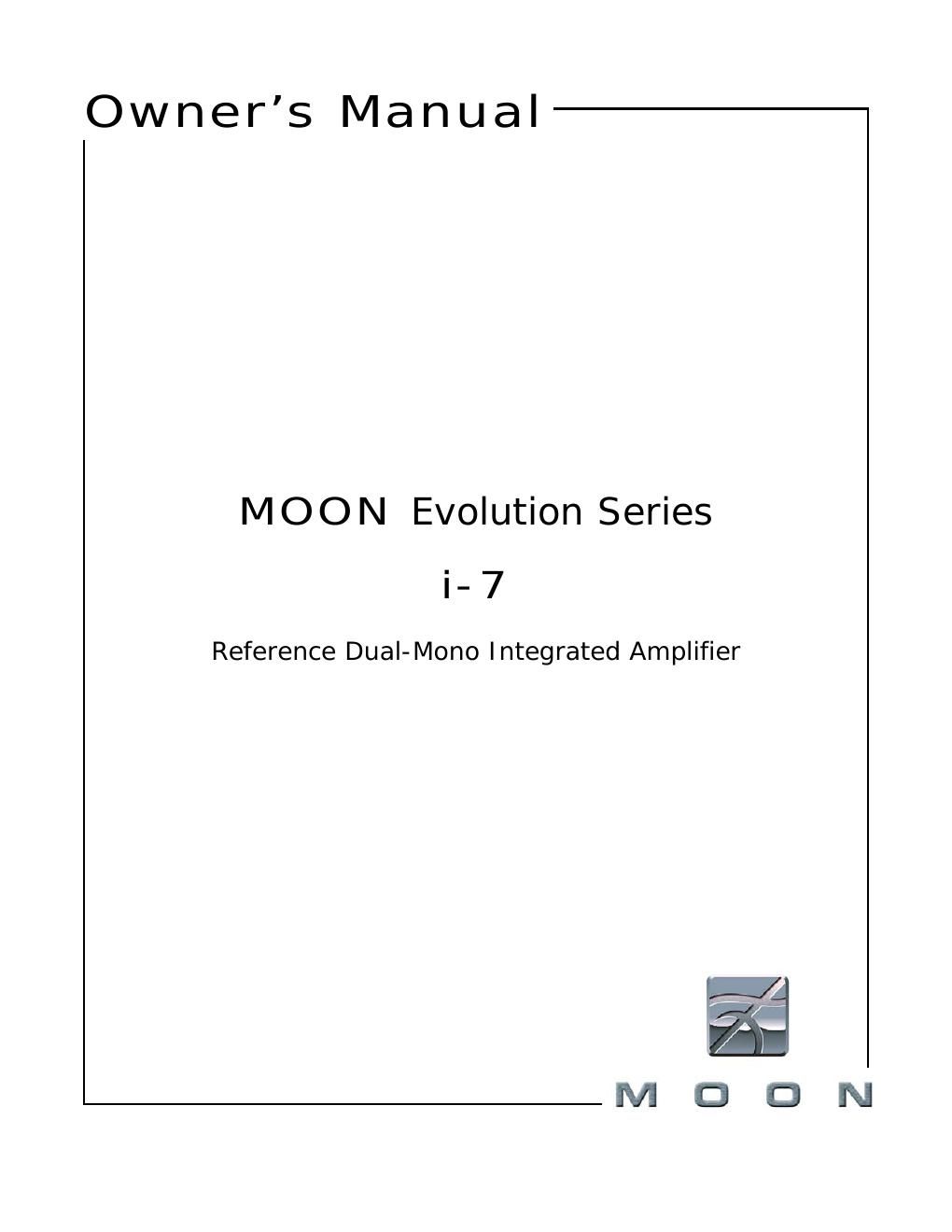 moon i 7 owners manual