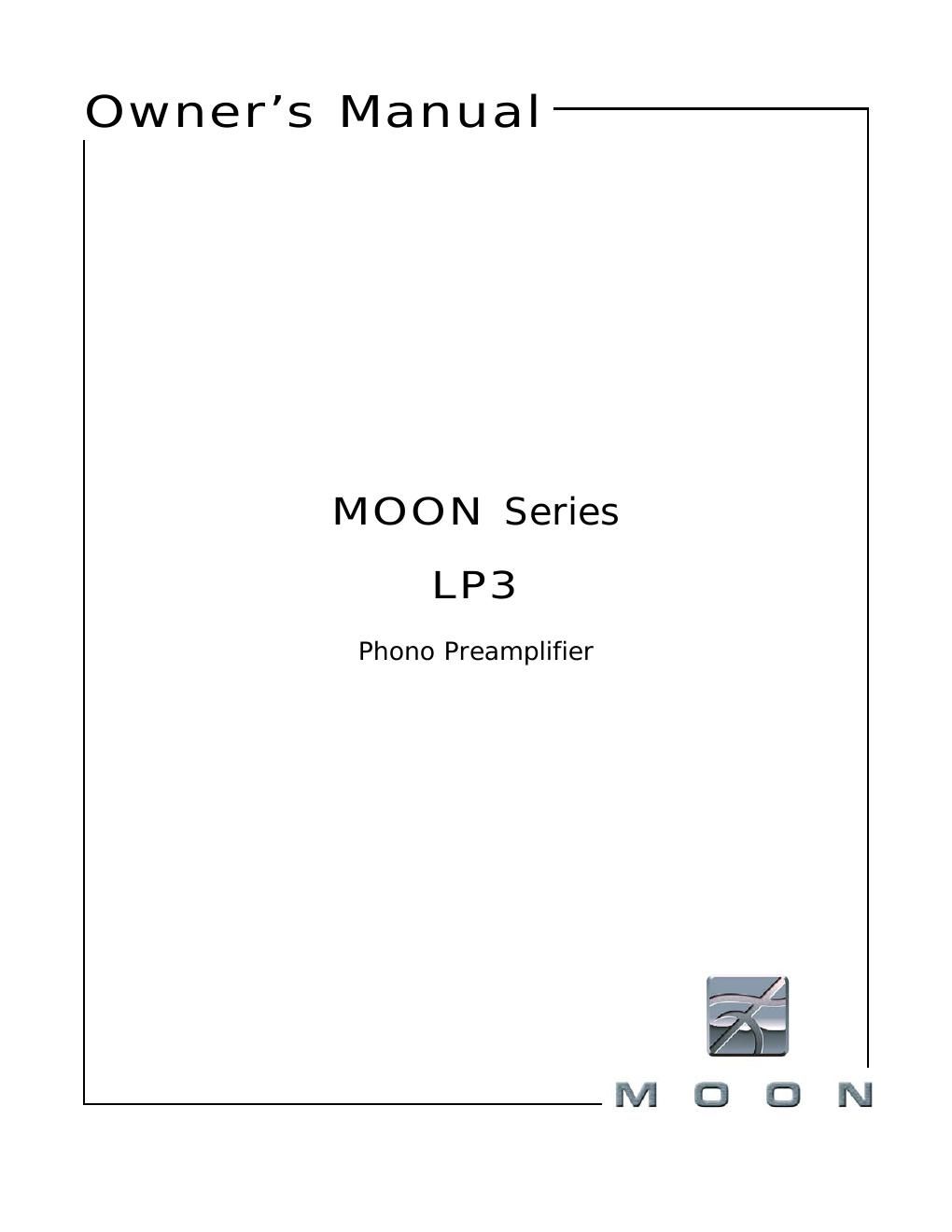 moon lp 3 owners manual