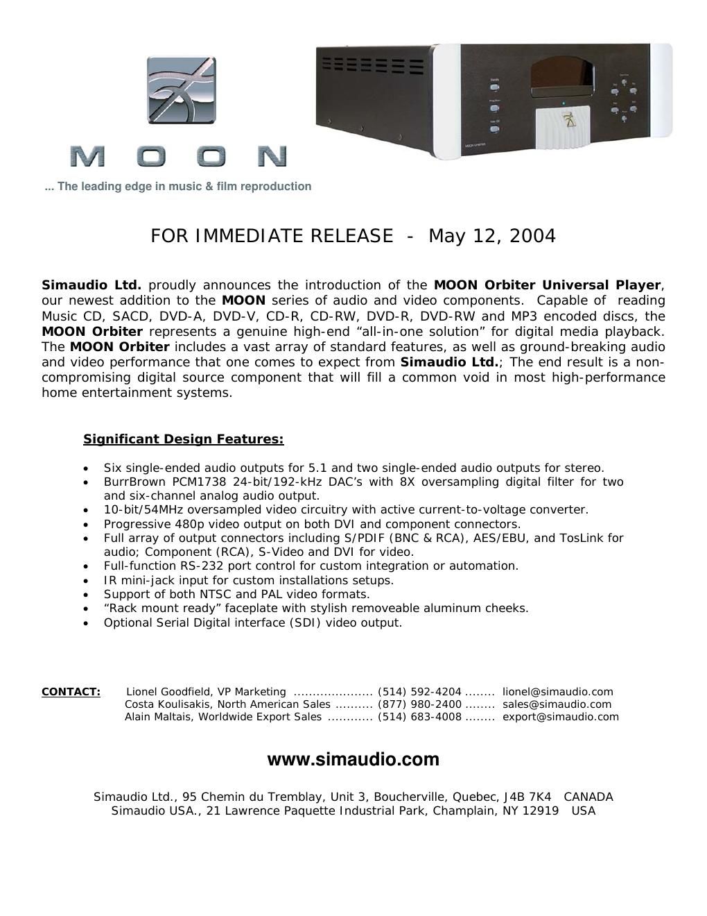moon orbiter brochure