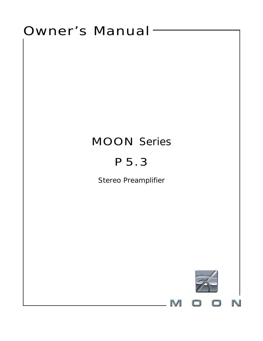 moon p 5 3 owners manual